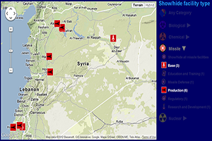 Syria Missile Bases and Production Sites