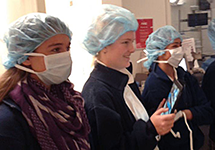 Santa Catalina students on a field trip to the nuclear medicine unit at the Community Hospital of the Monterey Peninsula.